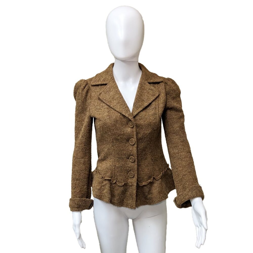 Vintage NANETTE LEPORE Bouclé Wool-Blend Jacket/Coat